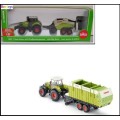 SIKU Diecast Model 1846 Claas Axion 850 Tractor & Forage Trailer 1/87 HO railway scale new in pack