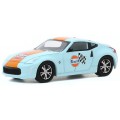 Greenlight Diecast Model Car Running on Empty Nissan 370 Z 370Z Coupe 2020 `Gulf` 1/64 scale