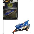 Hotwheels Hot Wheels Diecast Model Batman Batboat + Trailer Classic TV Movie Film TV 1/50 scale