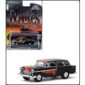 Greenlight Diecast Model Car Exclusive Flames Chevy Chevrolet Nomad 1955 1/64 scale new in pack