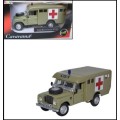 Cararama Hongwell Diecast Model Car Land Rover Series III 3 109 " inch Army Military Ambulance 1/43