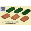 Base Toys B-T L09 Folded Wagon Sheets Trailer Canvas Coverings 1/76 OO railway scale new in pack