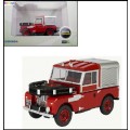 Oxford Diecast Model Car LAN188012 Land Rover 88` inch Fire with hoses 1/76 OO railway scale