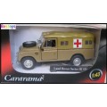Cararama Hongwell Diecast Model Car Land Rover Series III 3 109 inch Army Military Desert Ambulance