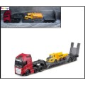Maisto Diecast Model Construction Volvo FH 16 FH16 Truck + Lowbed trailer + Articulated loader