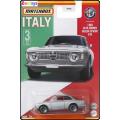 Matchbox Diecast Model Car Italy series Alfa Romeo Giulia Sprint GTA 1965 1/64 scale new in pack
