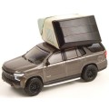 Greenlight Diecast Model Car Outdoors Chevy Chevrolet Tahoe Z 71 Z71 2021 + Rooftop tent 1/64 scale