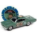 Johnny Lightning Diecast Model Car Pop Culture Pontiac GTO 1965 `Clue` + Game Token 1/64 scale new