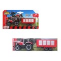 Maisto Mini Work Machines Diecast Model Tractor Massey Ferguson 8S 265 + Trailer Farm +- 1/64 scale