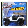 Maisto Diecast Model Car 4x4 Rebels Jeep Wrangler Rubicon 1/36 scale new in pack