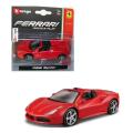 Burago Diecast Model Car Race & Play Ferrari 458 Spider 1/43 scale