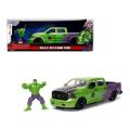 JADA Diecast Model Car 99726 Dodge RAM 1500 Pickup 2014 + Hulk figurine Marvel Avengers 1/24 scale