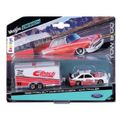 Maisto Diecast Model Car Design Tow & Go Ford Mustang SVT Cobra 1993 + Car Trailer `Eibach` 1/64 sca