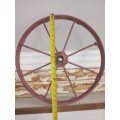 Antique Iron Wheelbarrow wheel.