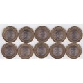 UNCIRCULATED 2015 GANDHI CENTENARY COINS - SCARCE ! FROM MUMBAI MINT SEALED PACKET