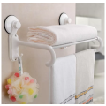 medium size towel stand with 5 crossbar , 2 hook hanger rack with magic suction cup