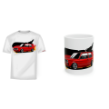 V.w Mk1 Rabbit Premium Quality T-shirt Navy/Red with Free Mug