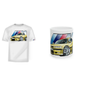 Bmw M3 Premium Quality T-shirt Black T-shirt & Yellow Print with Free Mug