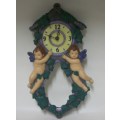 Ceramic Cherub Clock - 43cm tall