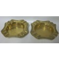 2 Large Ashtrays - Use as Potpourri holders too! 19x19cm, 4cm deep, combined weight of over 1kg!