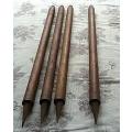 Set of Vintage Wooden Metal Spiked Cricket Wickets - No Bails