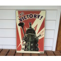 Vintage Style Dr. Who 'TO VICTORY' Poster Mounted on Wood (BBC)