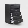 Chest of Drawers - Dark Brown Leatherette