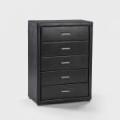 Chest of Drawers - Dark Brown Leatherette