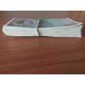 100 x R1 TW de Jongh bank notes in sequence.  Uncirculated condition
