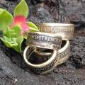 *** Coin Ring - Size K *** Eendrag Maak Mag / Unity Is Strength - 1960 to 1964 SA 1c or 1/2c Coin