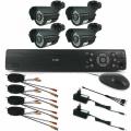4 channel cctv full Camera kit Security Recording System with internet & 5G Phone Viewing (White)