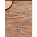 Amazonite cross necklace