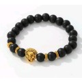 2pc mens luxurious Quartz Watch set with lion bracelet