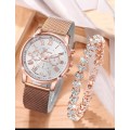 2pc woman luxurious Quartz Watch set