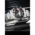 2pcs Luxury Men`s Bracelet Watch Set, Men`s Fashionable Calendar Business Stainless Steel Strap Quar