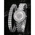 3pc geneva  Quartz diamond watch set