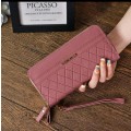 Womans long luxurious P Leather wallet, high quality
