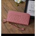Womans long luxurious P Leather wallet, high quality