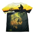 3 D fishing T shirt  short sleeve