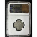 1893 *** 1 Shilling  *** F15 8* graded and ready for your collection