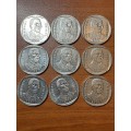 Mandela smiley coins price per each to take all 9