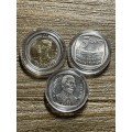 Mandela 3 capsules coins  * 1994 circulated 2000 smiley circulated 2008 inch * 10 sets