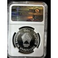 1990***Rwanda Mandela S100F***PF69 ***NGC silver coin commemorating Nelson