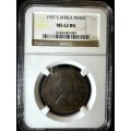 1957***Penny***MS62BN***NGC