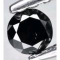 Natural 0.10Ct Rare Fancy Black Diamond Untreated