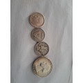 4 Silver Old Coin collection