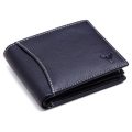 Napa Hide genuine Leather Men`s Wallet (Blue)