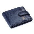 HAMMONDS FLYCATCHER Genuine Leather Wallets for Men, with outside clip- Croc Blue