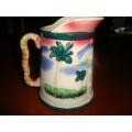 vintage hand painted  MAJOLICA type jug