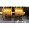 Awesome pair of cane bedside tables.